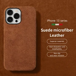 Clearance Sale for Magsafe Case Soft Suede Fur Car Leather Phone Case for iPhone 13 Pro Max 13Pro 13 Mini Magnetic Back Cover