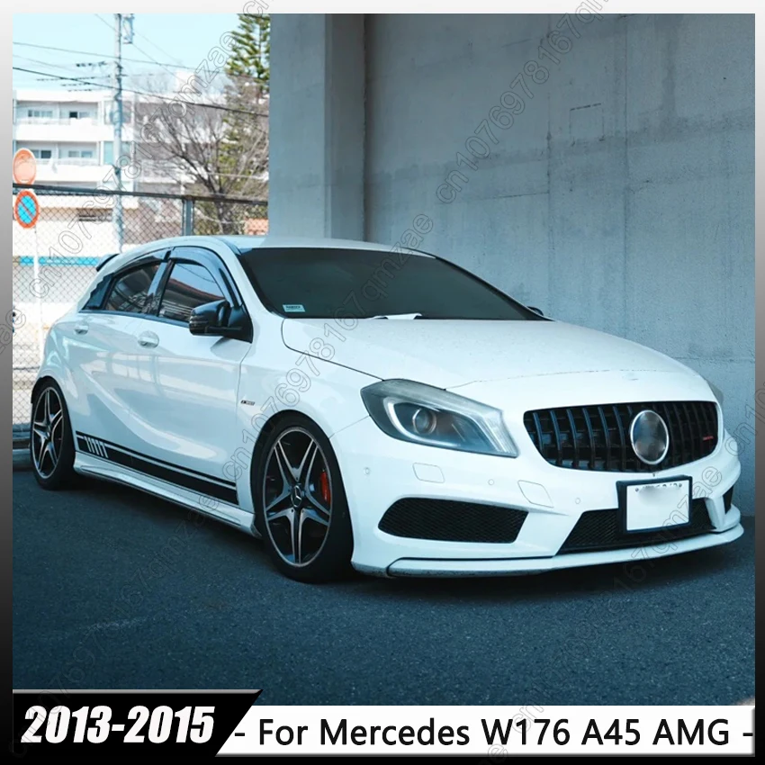 

Front Bumper Grille For Mercedes A Class W176 A180 A200 A220 A250 A45 2013-2015 Car Racing Grills GT Style ABS Black/Silver