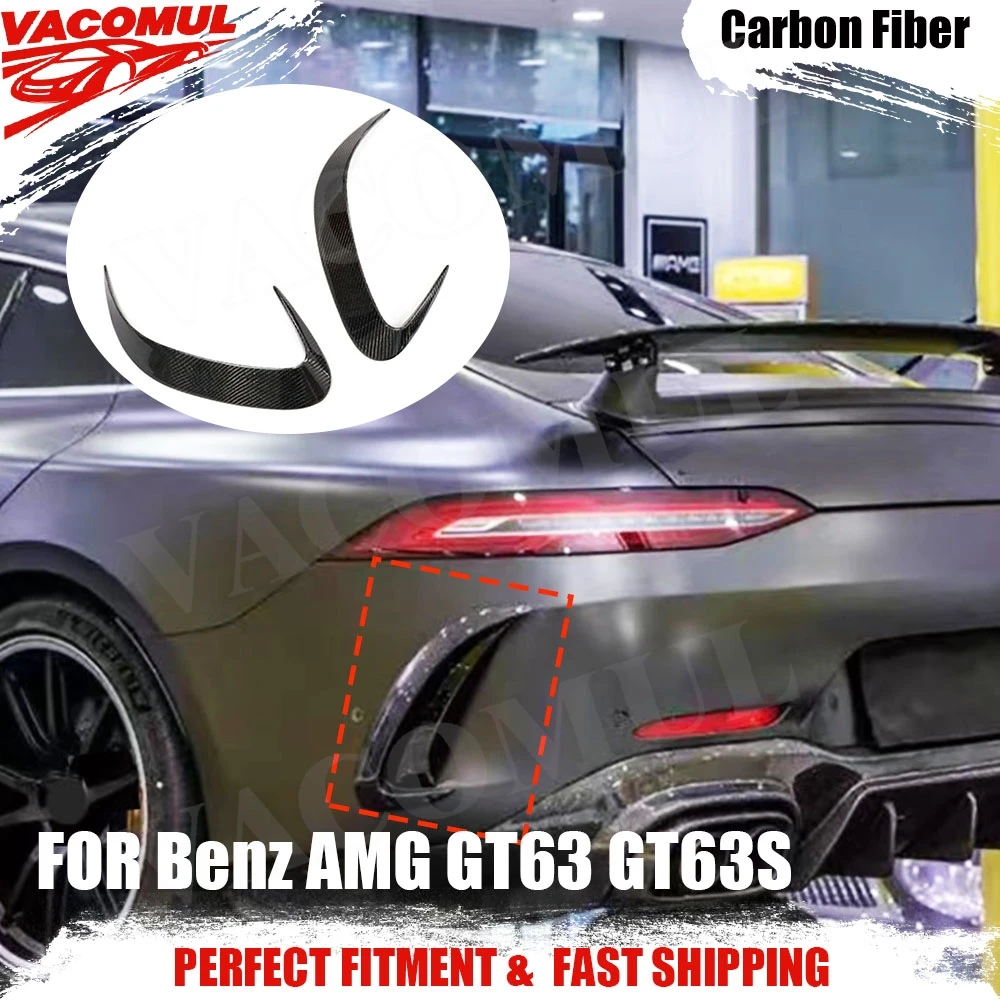 

VACOMUL Dry Carbon Car Rear Bumper Air Vent Outlet Trim Canards Covers For Mercedes Benz For AMG GT63 GT63S 4 Door 2019-2023