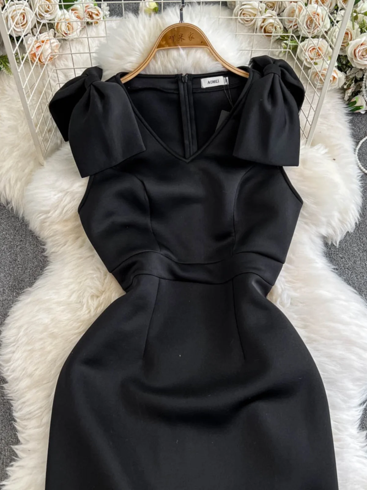 Sexy pur désir noeud v-ne Svel Me épissure Dr femmes taille cintrée moulante Dr coréen Sle