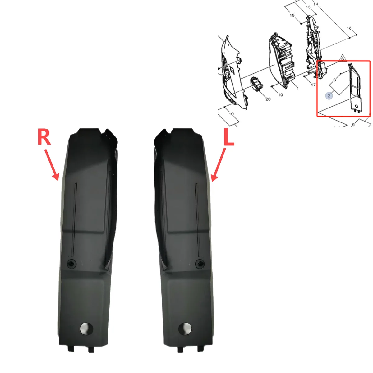 

Volvo Truck Headlights Rear Panel OEM Right 84274646 Left 84274615