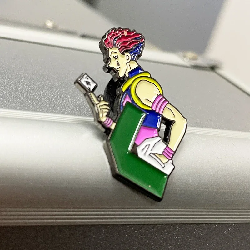 دبوس مينا ساحر HxH مهرج ، بروش صياد X صياد ، هيسوكا مورو ، شارة مورو ، مجوهرات فنية أنيمي ، ديكور حقيبة ظهر