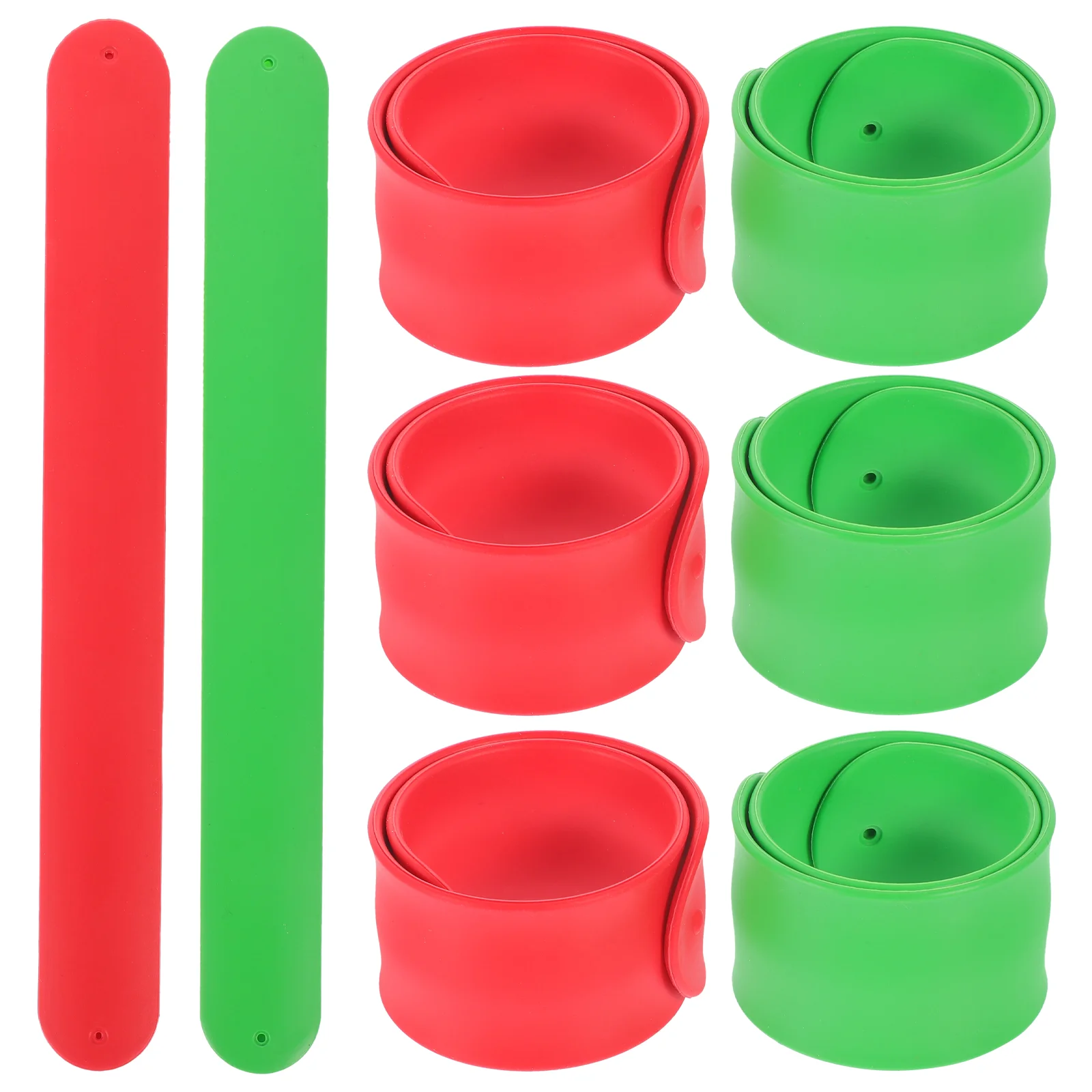 

12 Pcs Wrapping Paper Storage Tools Silicone Slap Bands Cable Manager Clips Alloy