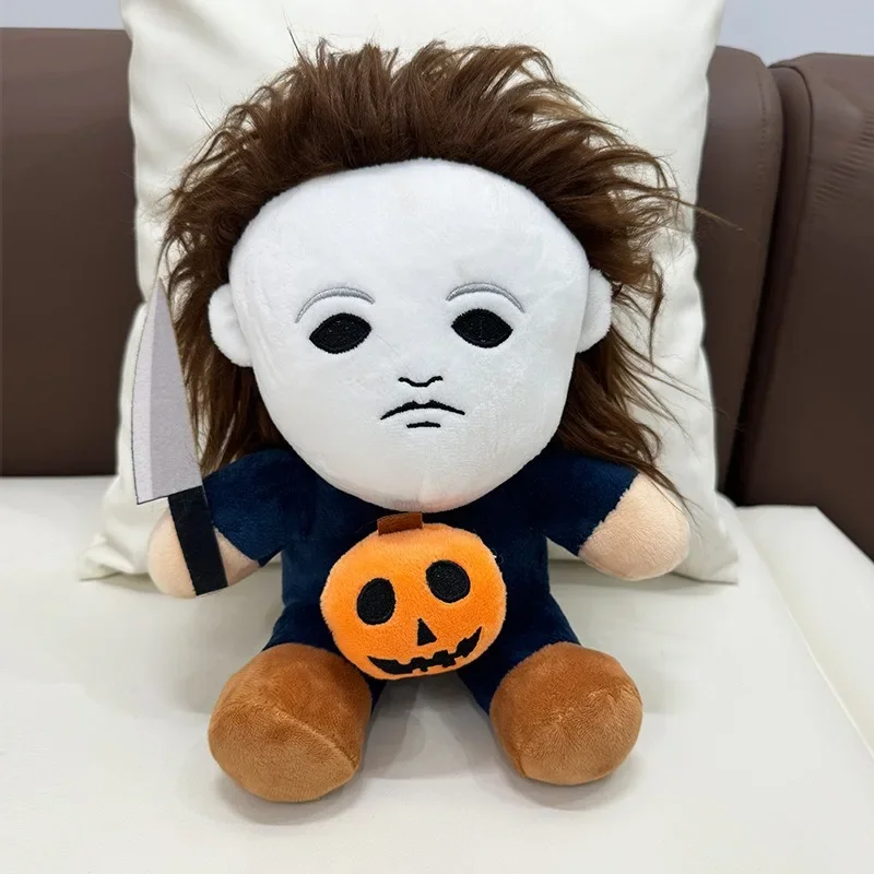 Horror Halloween Peluche Bambola 25CM Morbido Cartone Animato Cosplay Peluche Personaggio Halloween Room Decor Regalo Scherzo Giocattoli Gag Toys