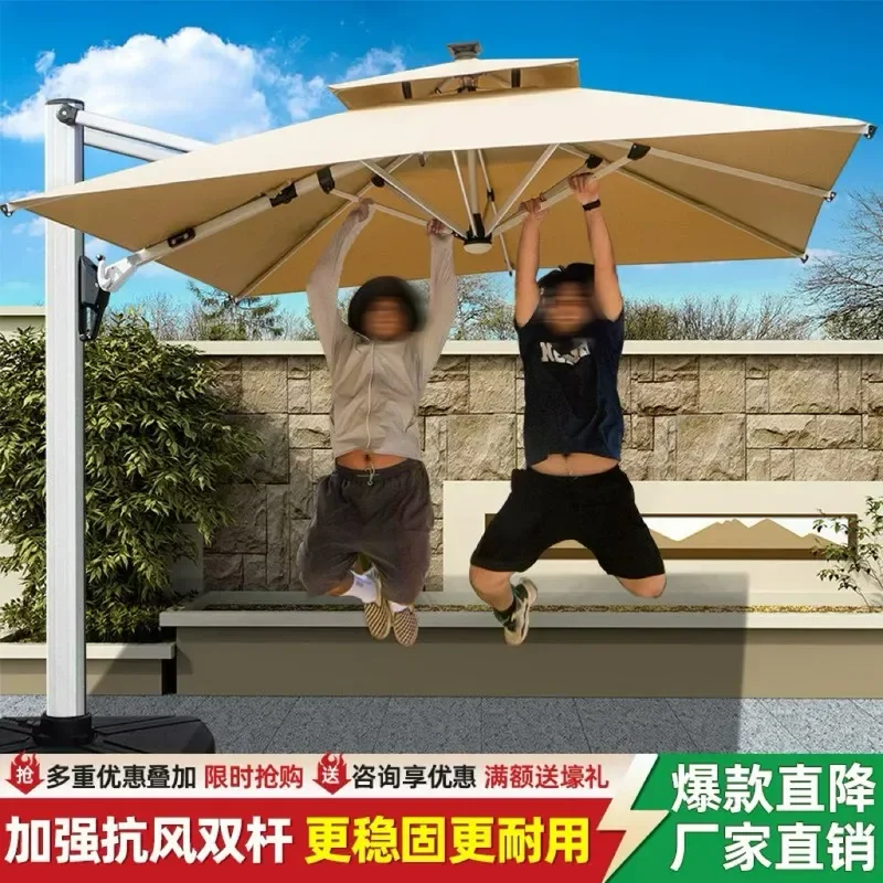 Outdoor Garden Parasol Villa Yard Roman Umbrella Hydraulic Umbrella Garden Sun Umbrella Outdoor Rooftop Large Parasol