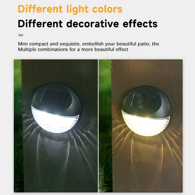 16Pcs LED Solar Fence Light Outdoor Waterproof Garden lampada da parete solare per scale Step Fence Yard Pathway Decoration Lighting Lam