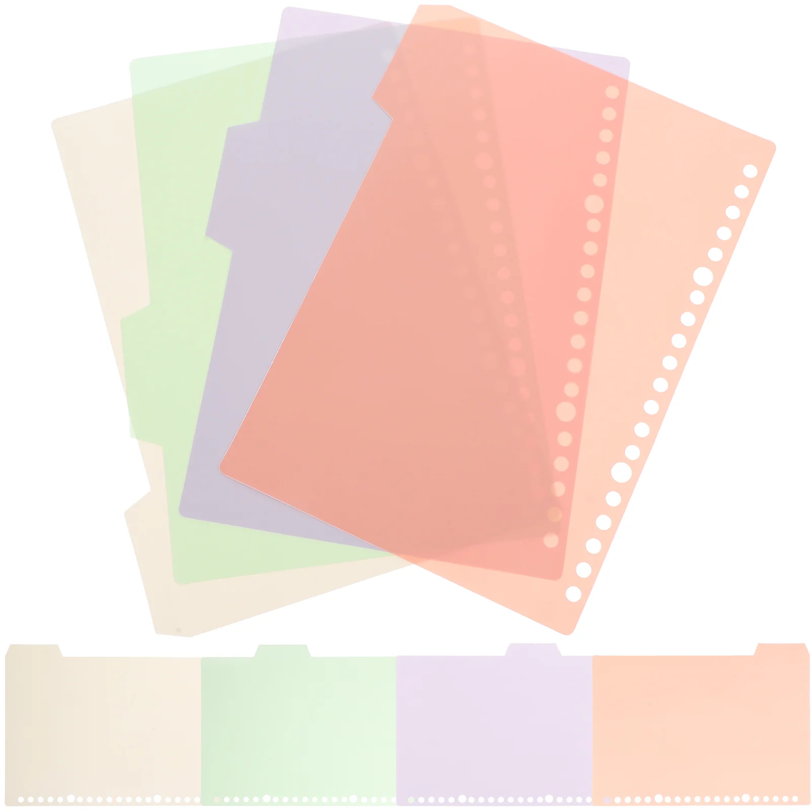 Soltas folhas papel divisores para Binder, Index Card, página separador, 8 pcs