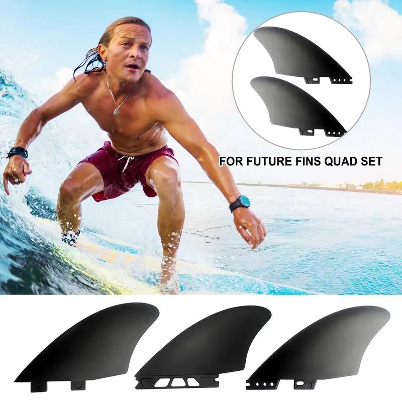 Surfboard Tail Rudder Set Of 2 Flexible Longboard Fins Pvc Surfing Watershed Fin Wear-Resistant Stand Up Paddle Board Fin