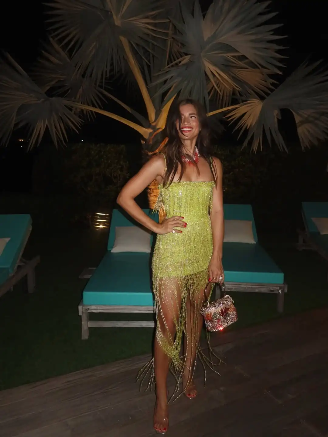 ชุดราตรีผ้าประดับเลื่อมลายเส้นเล็กแบบสายเดี่ยวสุดเก๋สำหรับงานเลี้ยงค็อกเทล งานเลี้ยง งานกลางคืน และงานอีเว้นท์ต่างๆ