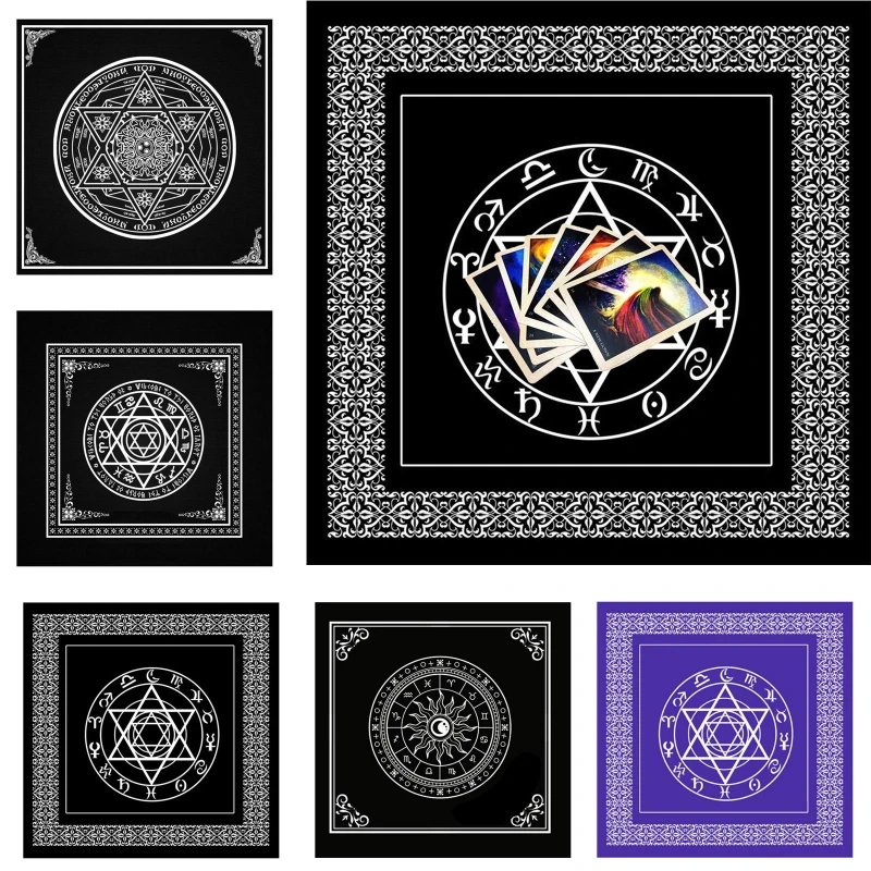 2024 New Non-woven Board Games Card Magicians Daily Pad Tarot Tablecloth Rune Divination Altar Tarot Patch Table Cover Cloth