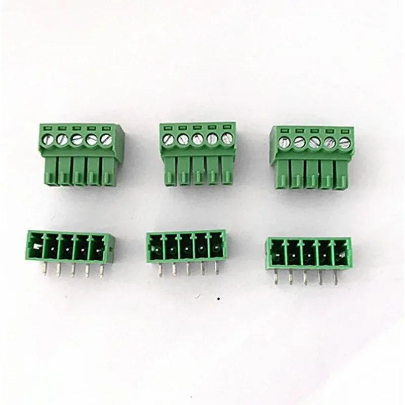 10sets Plug-in terminal block KF2EDGK-pitch 3.81MM 2P 3P 4P ~ 24P Phoenix terminal  curved needle seat