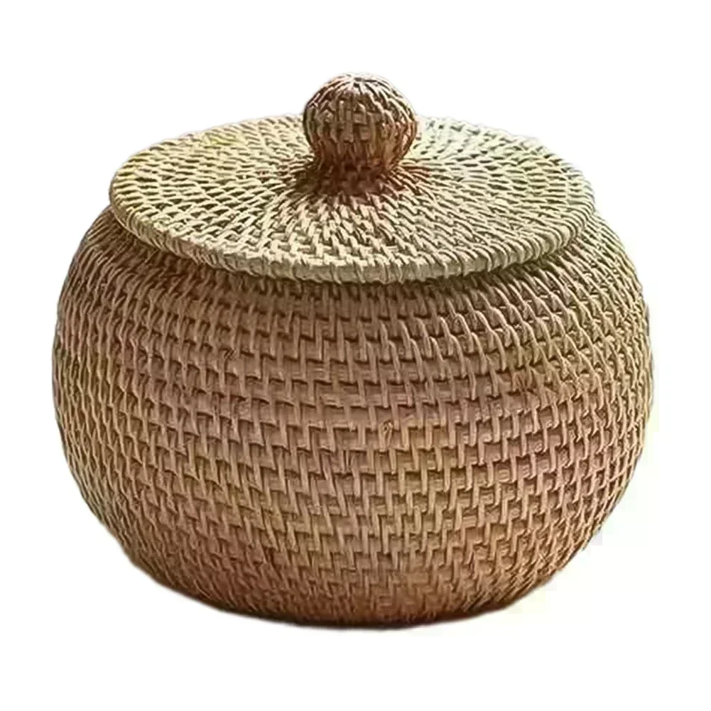 

Storage Box Rattan Woven Storage Basket 15*15*12cm 1piece Multi-functional Sturdy Vietnamese Autumn Vine A Chess Pieces
