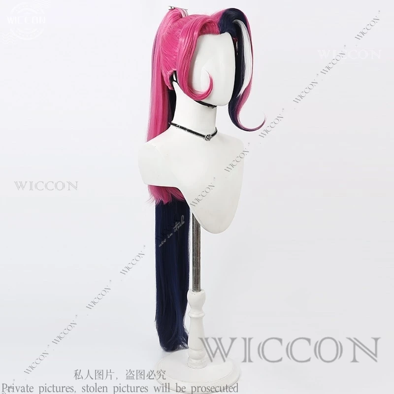 Velvette Cosplay Wig Anime Cos Hotel Demon Fashion Designer And Critic Wig 100CM Role Play Single Ponytail Halloween