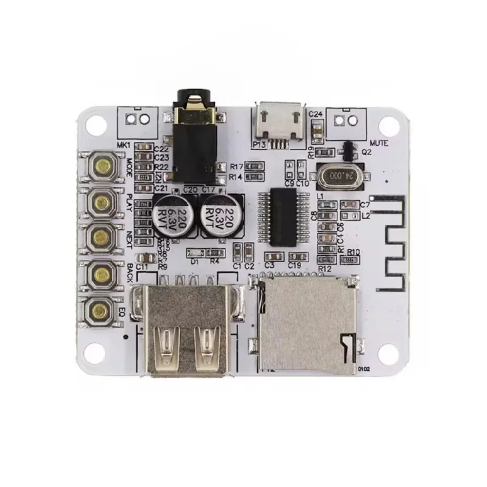 Bluetooth Receiver Module 5V 2Pcs Audio Decoder Board USB TF Card Preamp Output for Arduino
