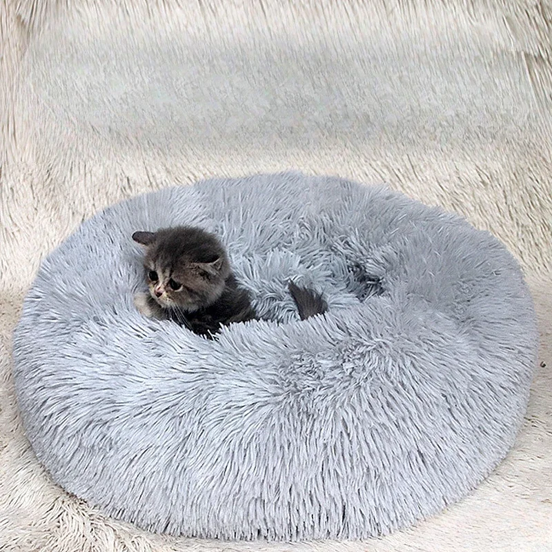 Cat Kennel Dog Kennel Plush Round Winter Warm Mat Pet Kennel Dog Mat Dog Bed Pet Supplies