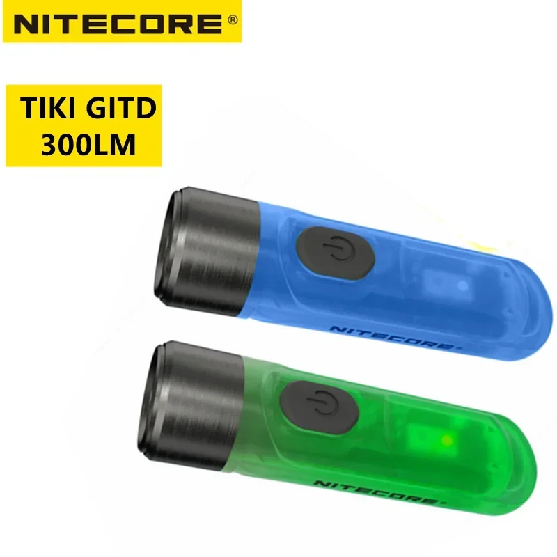 NITECORE TIKI Keychain Light 300Lumens USB Rechargeable Built-in battery Super Bright EDC Mini LED Flashlight