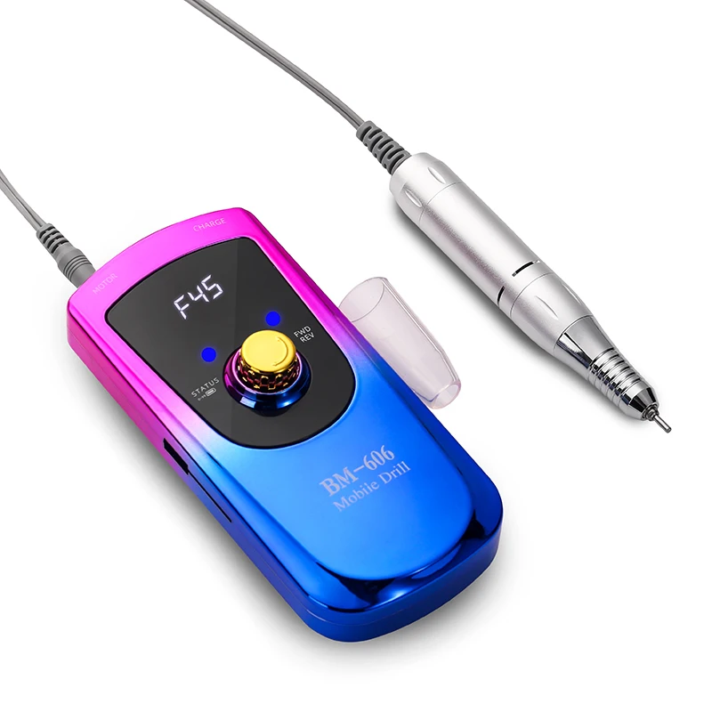 

45000RPM Electric Nail Drilling Machine Low Noise Rechargeable Nail Gel Polishing Machine Suitable for Nail Art Salon Tools
