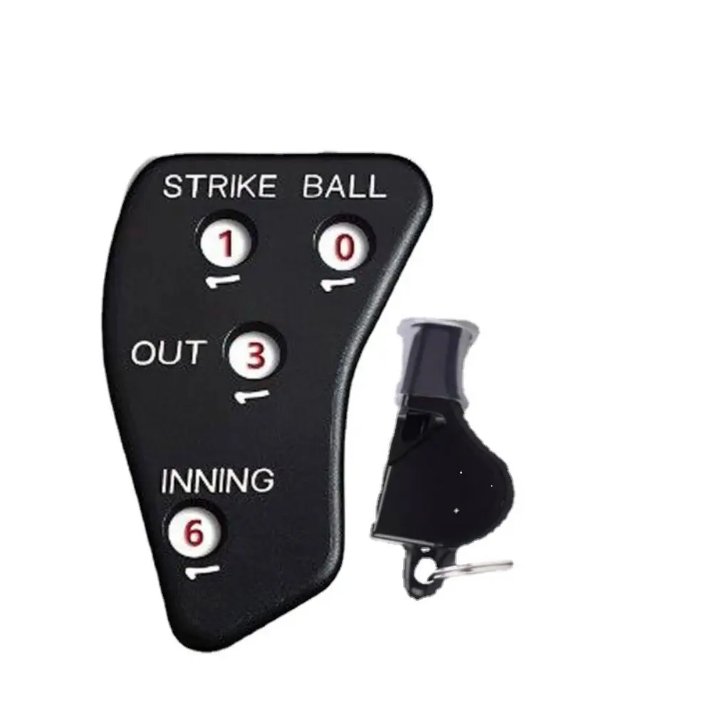 4 Wheel Baseball Clicker Anti-slip Abrasion Resistant Referee Indicator Press Strip Design Comfortable Grip Referee Counter