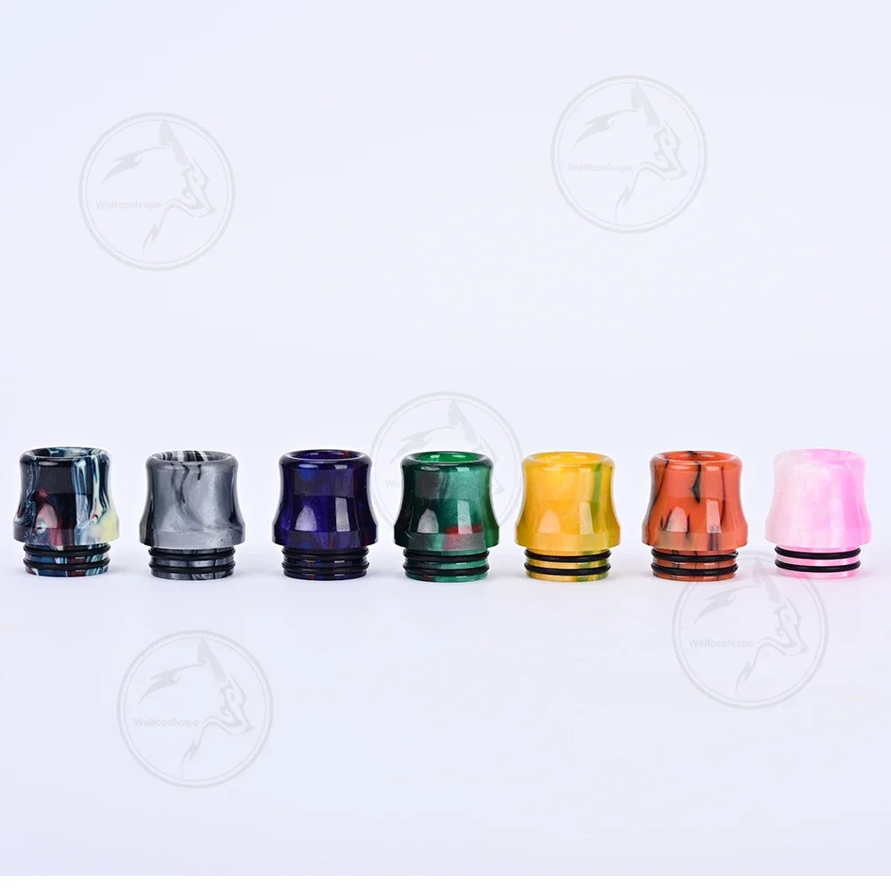 14 sztuk wolfcoolvape Drip Tips 810 drip tip vape ustnik losowy kolor żywica materiał porady dla Vapes Tanks rda rta rda