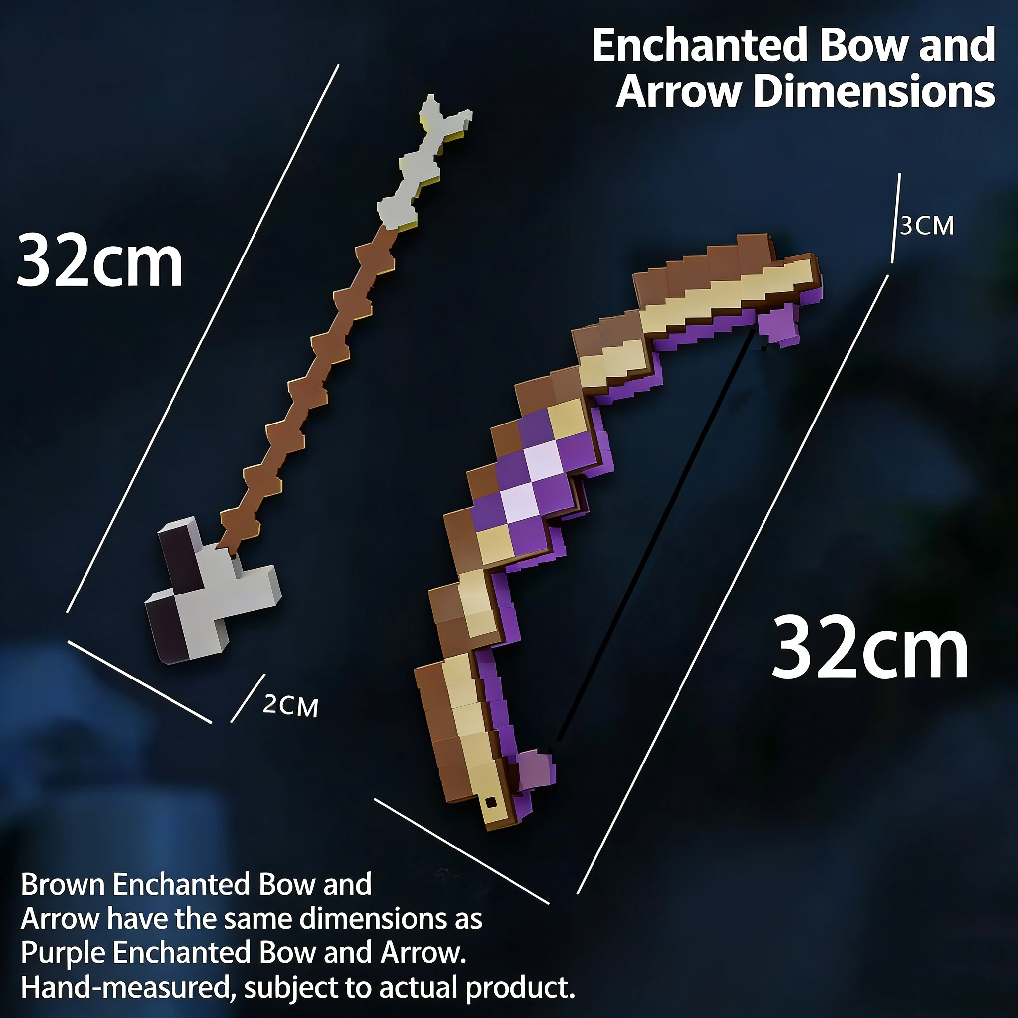 Anime Game  Safe Foam Arrow & Bow Toy Set Long Range Shooting Fun Enchanted Pixel Style For Children Party Birthday Gift