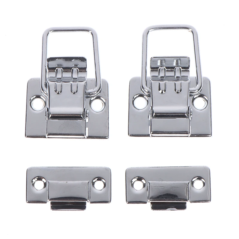 2Pcs Stainless Steel Chrome Toggle Latch For Chest Box Case Suitcase Tool Clasp Cabinet Fitting Lock Belt Hasp Buckle Hardware