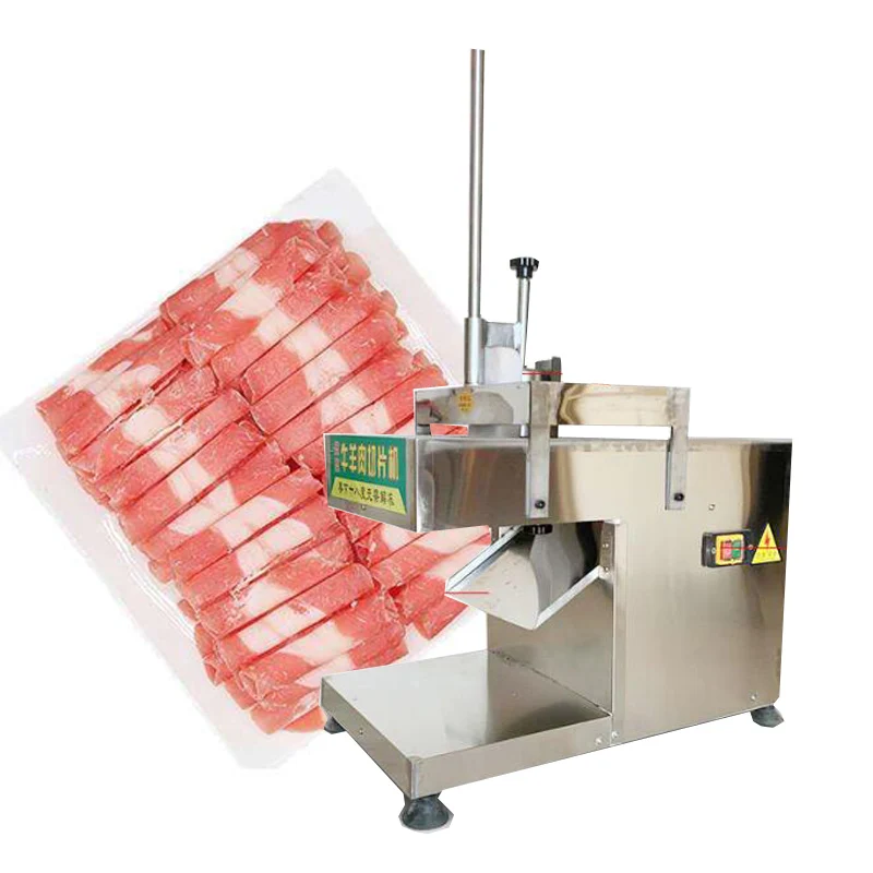 

Meat slicer Manual Sliced cutting Machine Automatic delivery Frozen Beef Mutton Roll Cutter for Kitchen commercial