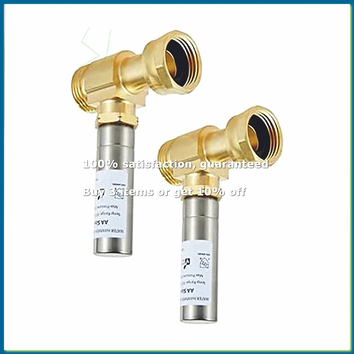 S-241 Stainless Steel Water Hammer Eliminator for Washing Machines, 3/4 Inch Rotary Joint, 2PCS-A56M