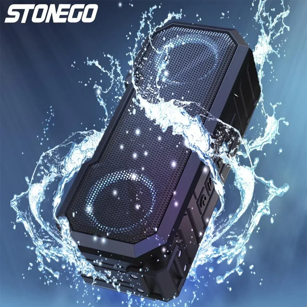 

STONEGO Портативный Bluetooth-динамик Беспроводная вспышка Динамик TWS Бас Стерео IPX7 Водонепроницаемый громкоговоритель FM 12H
