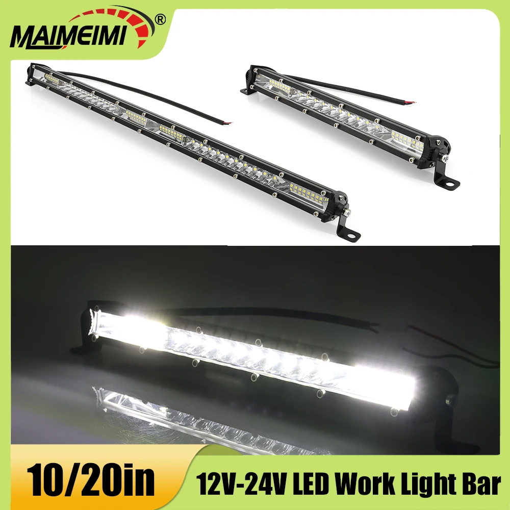 

10/20 inch LED Light Bar LED Work Roof Lights 12V 24V Flood Spot Beam Driving Lamps Fog Lamp For Jeep Truck Trailer 4x4 Offroad