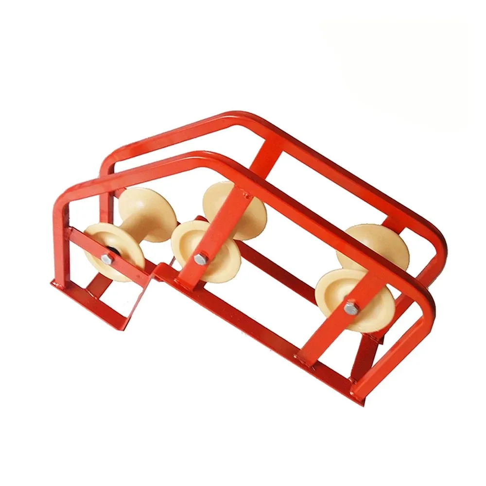 Three aluminum roller manhole lead cable roller