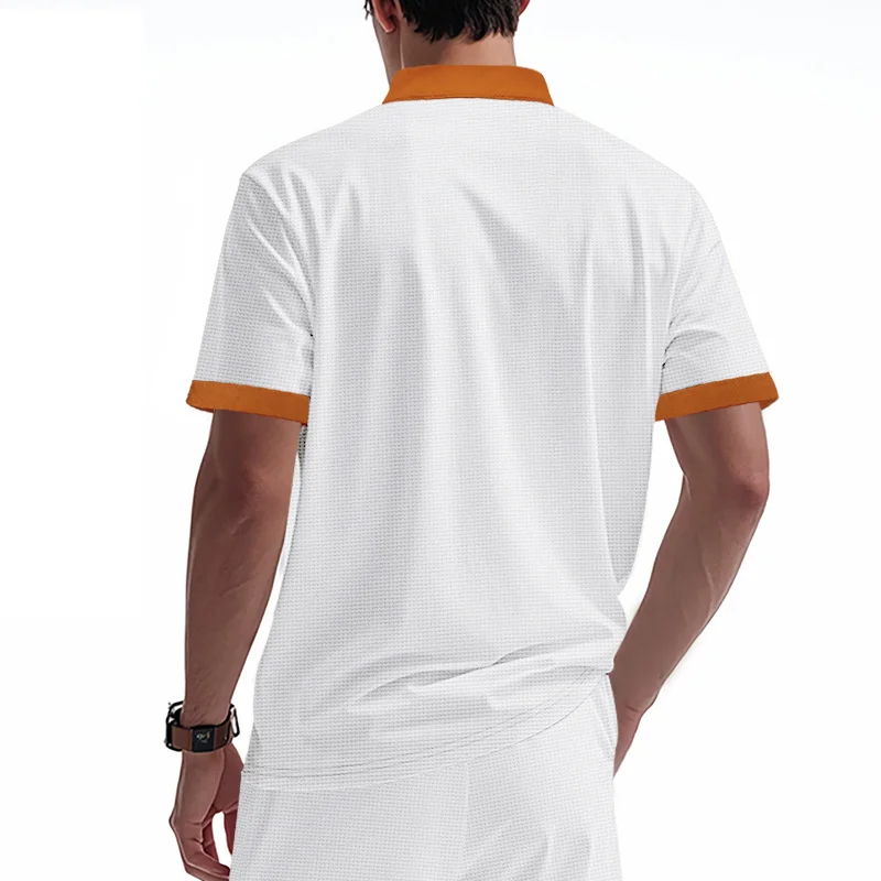 Shapershark’s Latest Summer Men’s Retro Lace-Up V-Neck, Stylish, Casual, Multicolored Short-Sleeved T-Shirt for Men