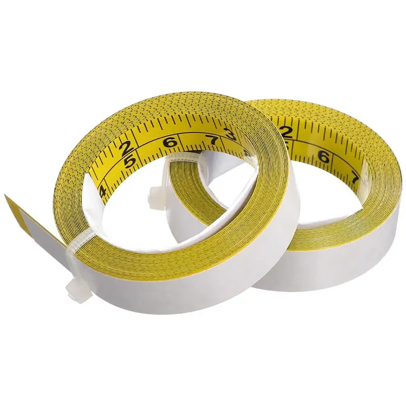 AT02-2 Rolls Self Adhesive Measuring Tape Metric Tape Measure Peel And Stick Ruler Tapes For Woodworking Drafting Table Saw