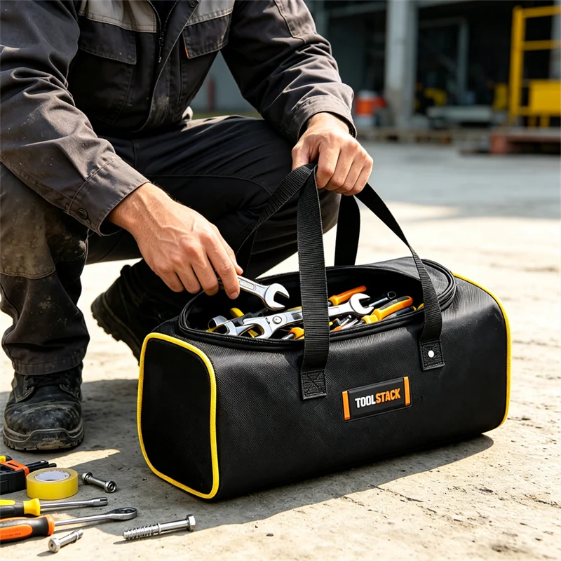 TOOLSTACK Multifunctional Tool Bag Oxford Cloth Electrician Tools Bag High Capacity Durable Portable Tool Storage Bags Toolkit
