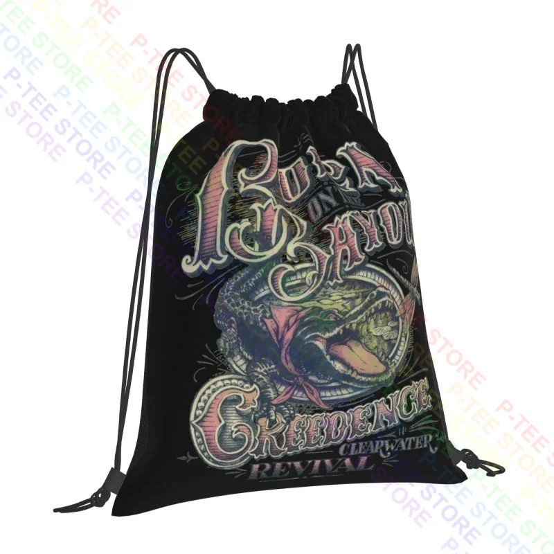 Creedence Clearwater Revival Born On Bayou Drawstring Bags Gym Bag School Softback Lightweight Riding Backpack