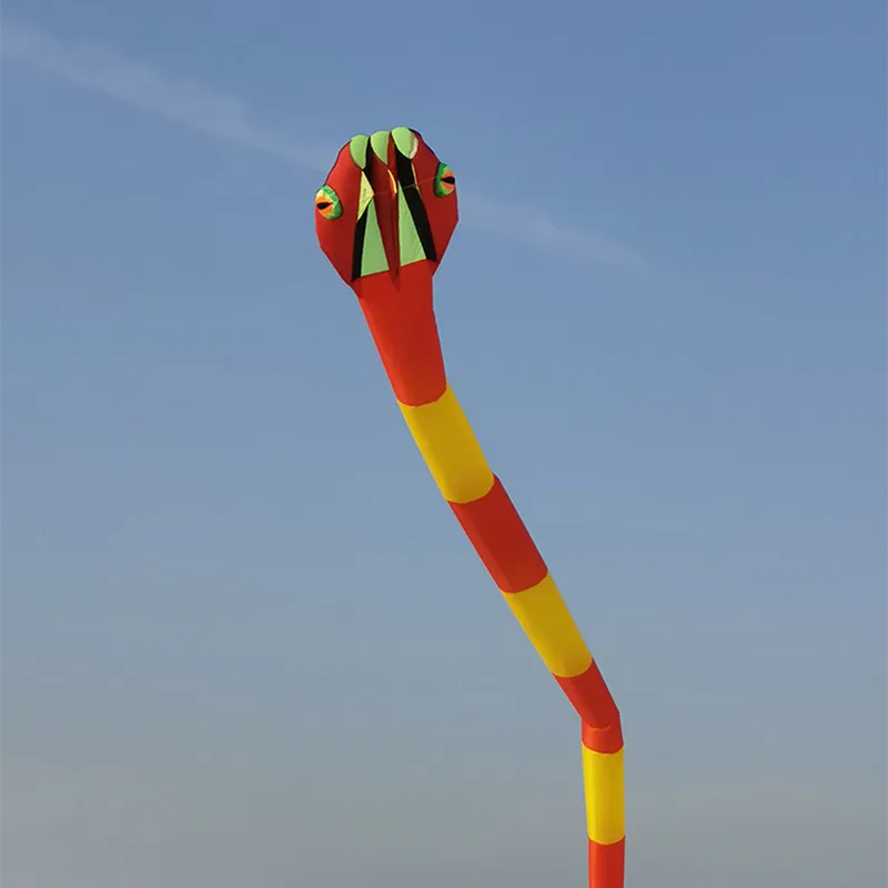 55M Giant 3D Soft Inflatable Snake Kite for Adults – Large Outdoor Animal Display Kite