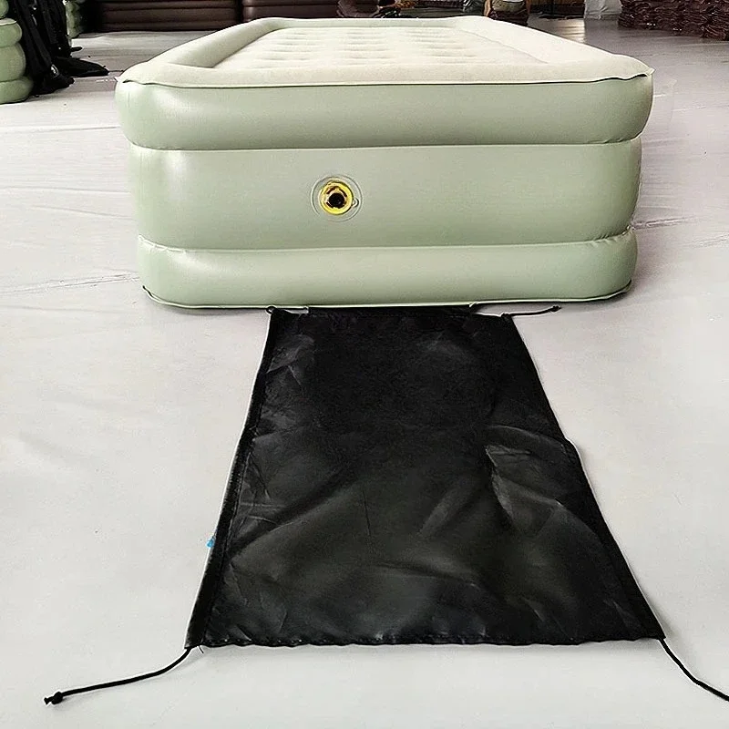 Single and double heightened and thickened flocking inflatable bed household furniture sleeping mat outdoor camping 3