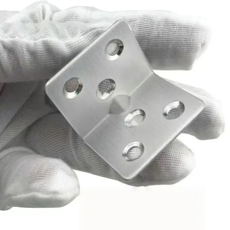 10/20/30 piezas Soporte de esquina 90 ° Soporte fijo de ángulo recto, soportes en forma de L, gabinete de estructura de cama de muebles de madera, accesorios de hardware