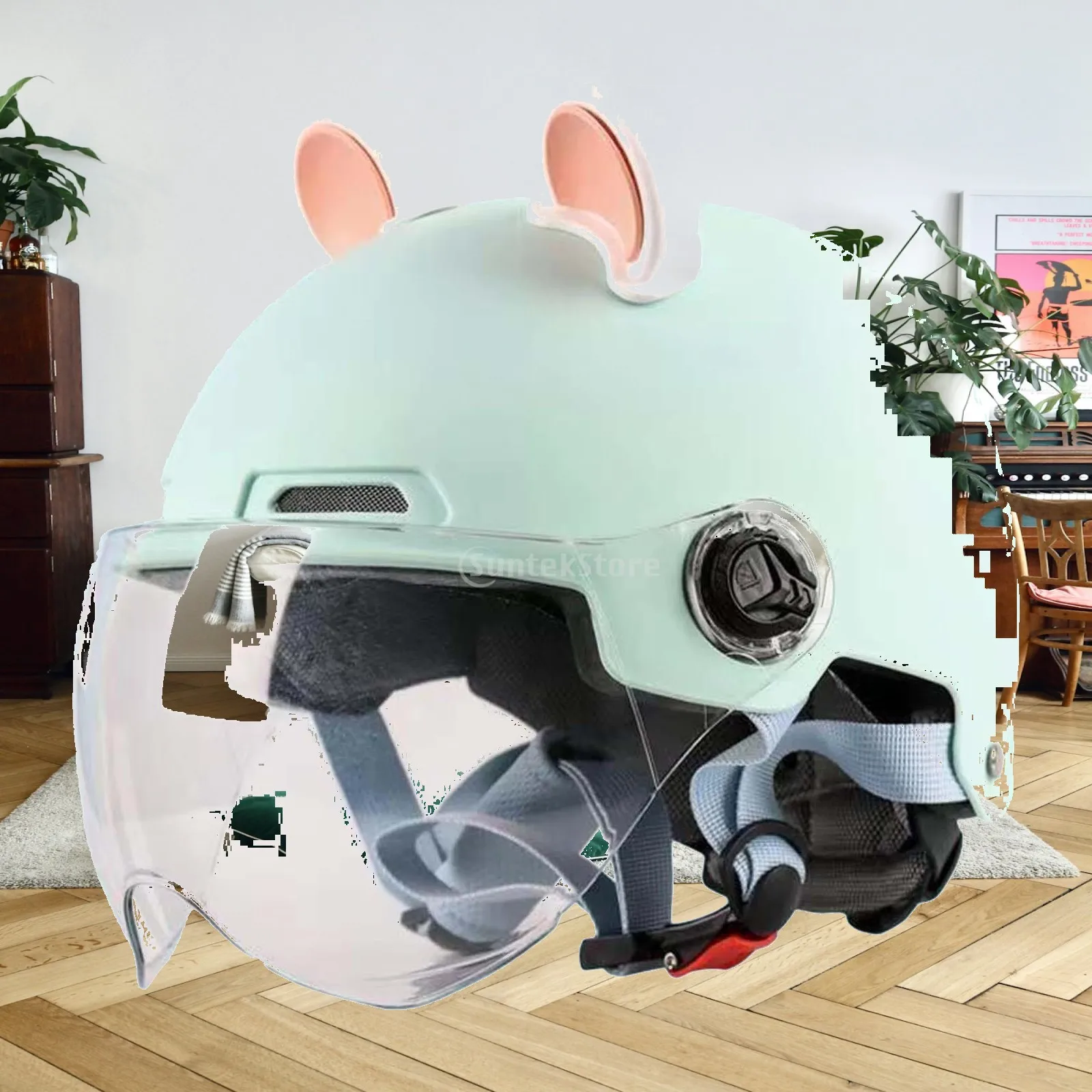 Open Face Moped Helmet Fashion Novelty Lightweight Half Helmet Accessory for Chopper Cruiser Electric Motorcycles Moped Men