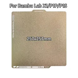 Build Plate PEI Bed For Bambu Lab 257mmx257mm X1/P1P/P1S Texture Double Sided PEI Spring Steel Sheet For Bamboo Lab 3D Printer