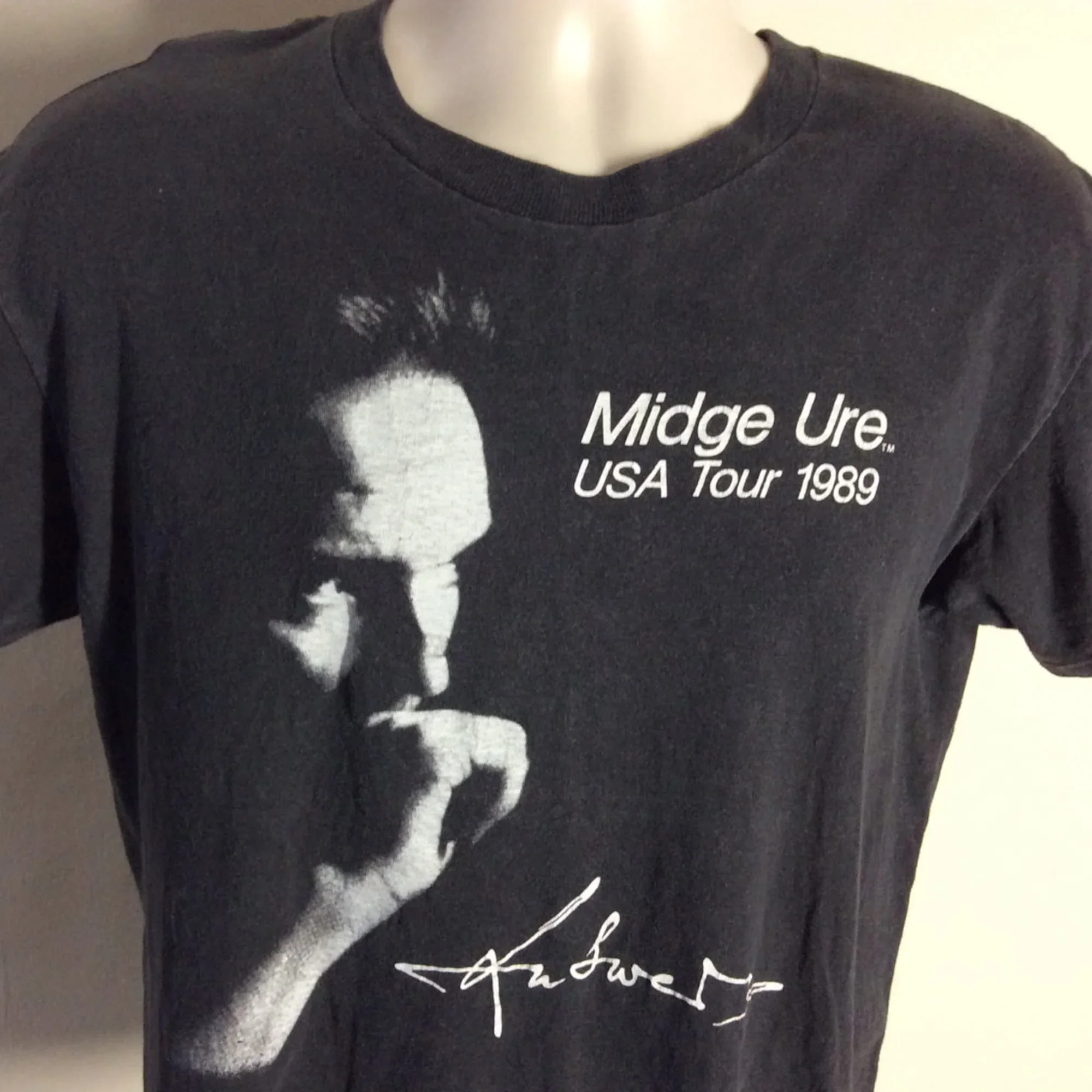 تي شيرت Vtg 1989 Midge Ure Answers To Nothing Concert مقاس M 80s Ultravox Visage Synthpop
