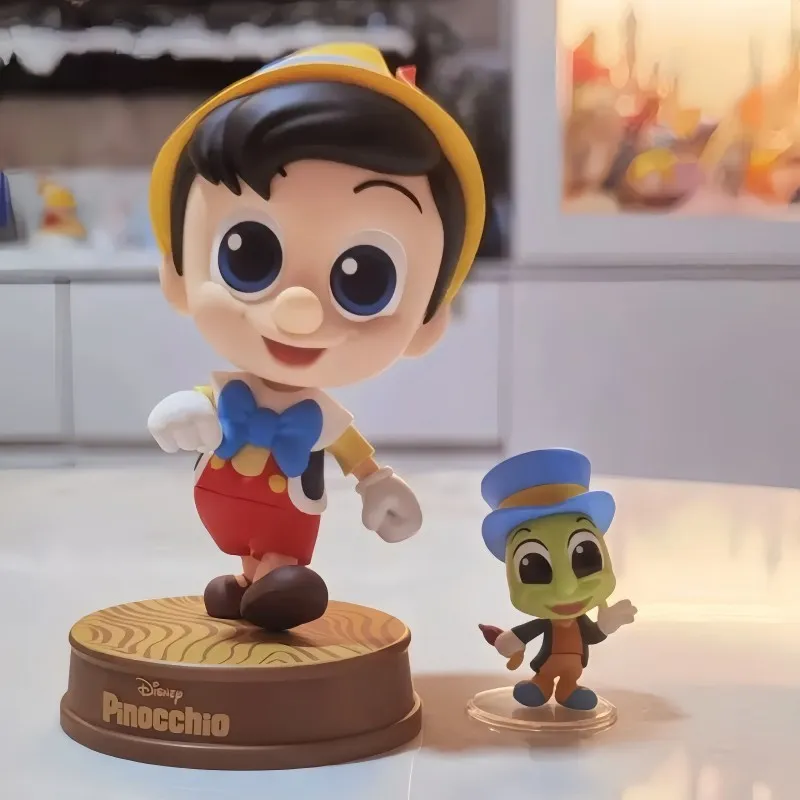 

Hottoys Pinocchio Pinocchio And Jiminy Cricket Wood Grain Board Cosbaby Mini Collectible Doll Model Toy Gifts