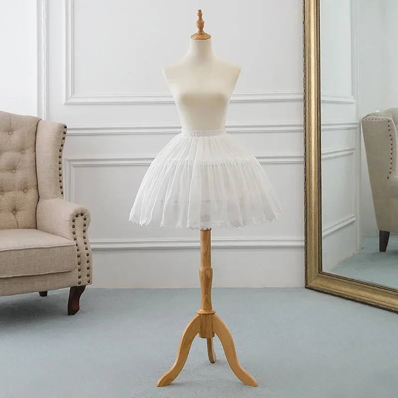 Đầm Ngắn Crinoline Hàng Ngày Hỗ Trợ Mềm Em Gái Bong Bóng Váy Áo Cưới Crinoline Đen Trắng Tùy Chọn Sợi Hỗ Trợ