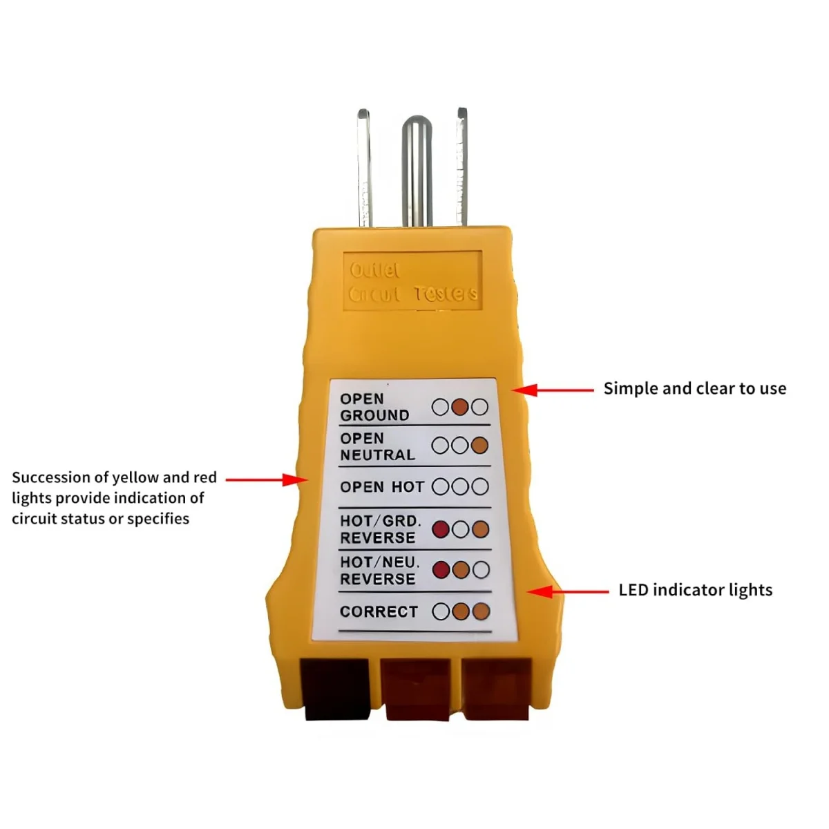 Socket Power Neutral Wire Receptacle Testers  Socket Safety Detectors Check Receptacle Testers Handheld Electician Tools