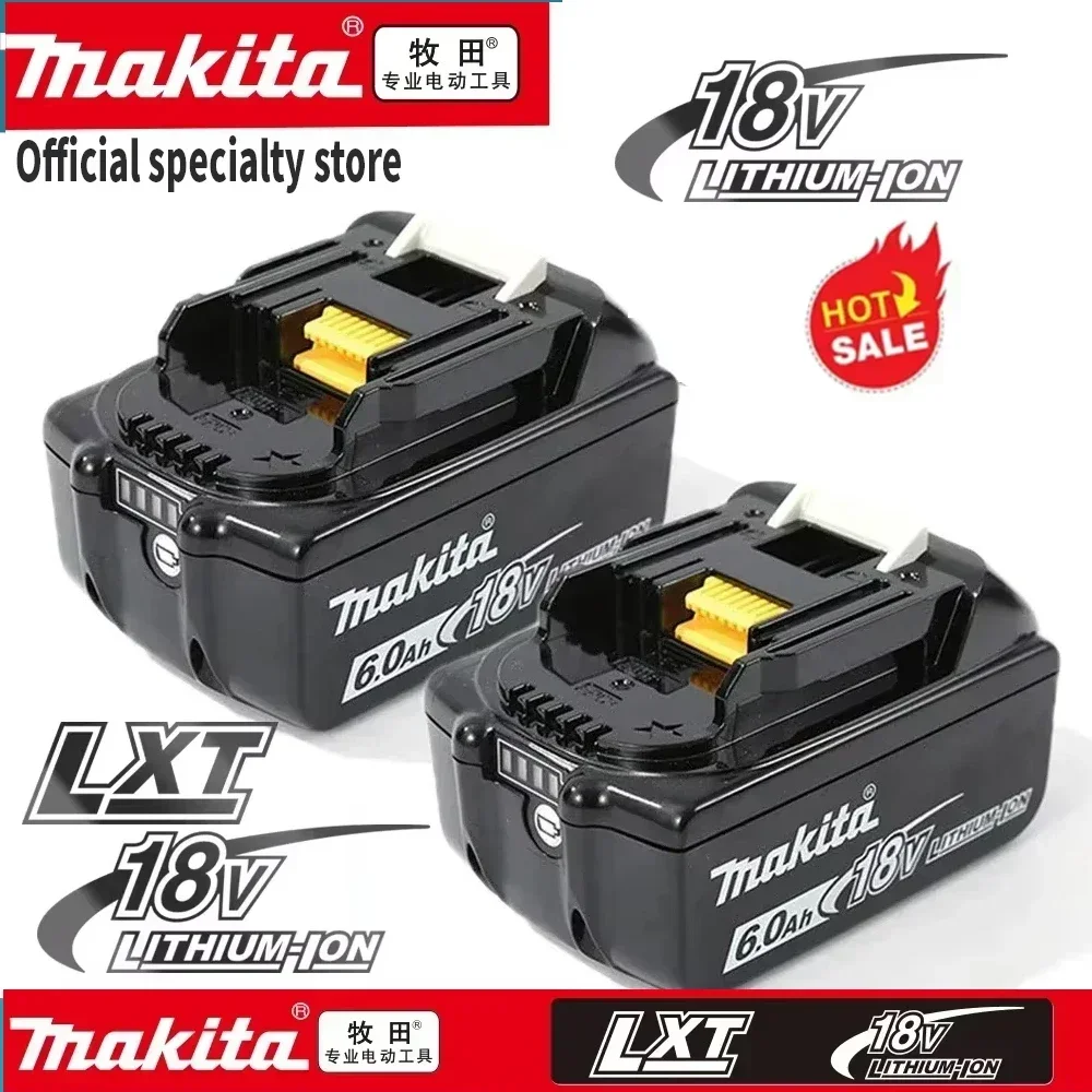 

100% Original Makita Rechargeable Power Tool Battery, Replaceable LED Lithium-ion, 6.0 Ah 18V LXT BL1860B BL1860BL1850 BL1830