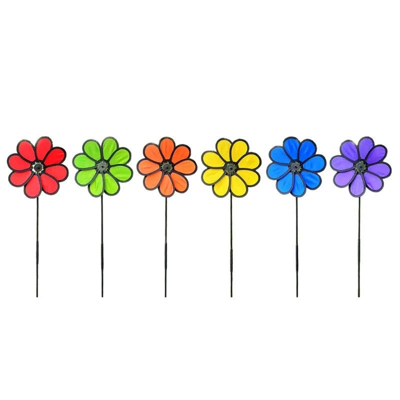 

4Pcs Wheel Windmill Spinners Lawn Ornaments Rotating Bird Repellents Garden