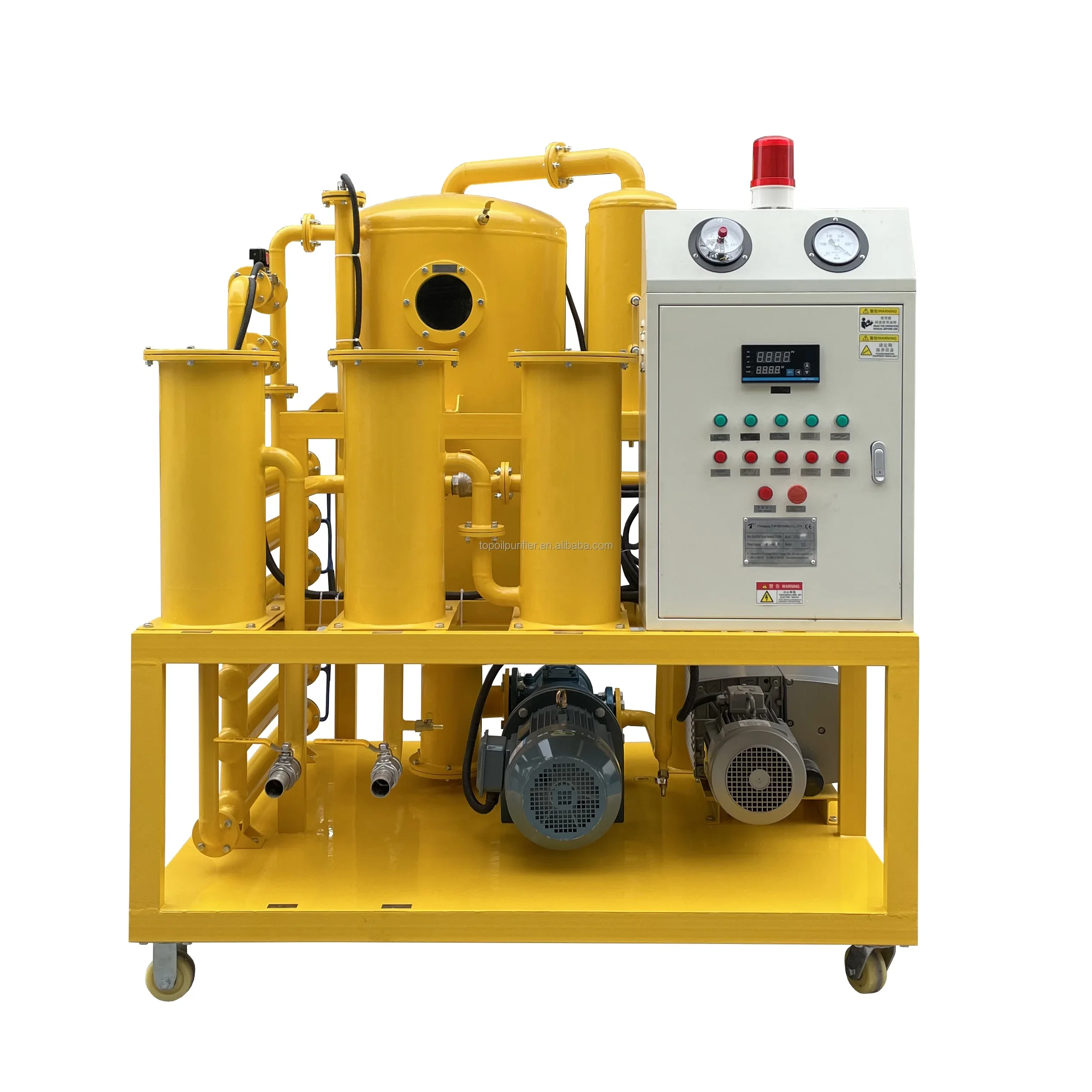 Vacuum Unit Oil Filling Machine for Transformer / Double Stage Vacuum Transformer Oil Purifier