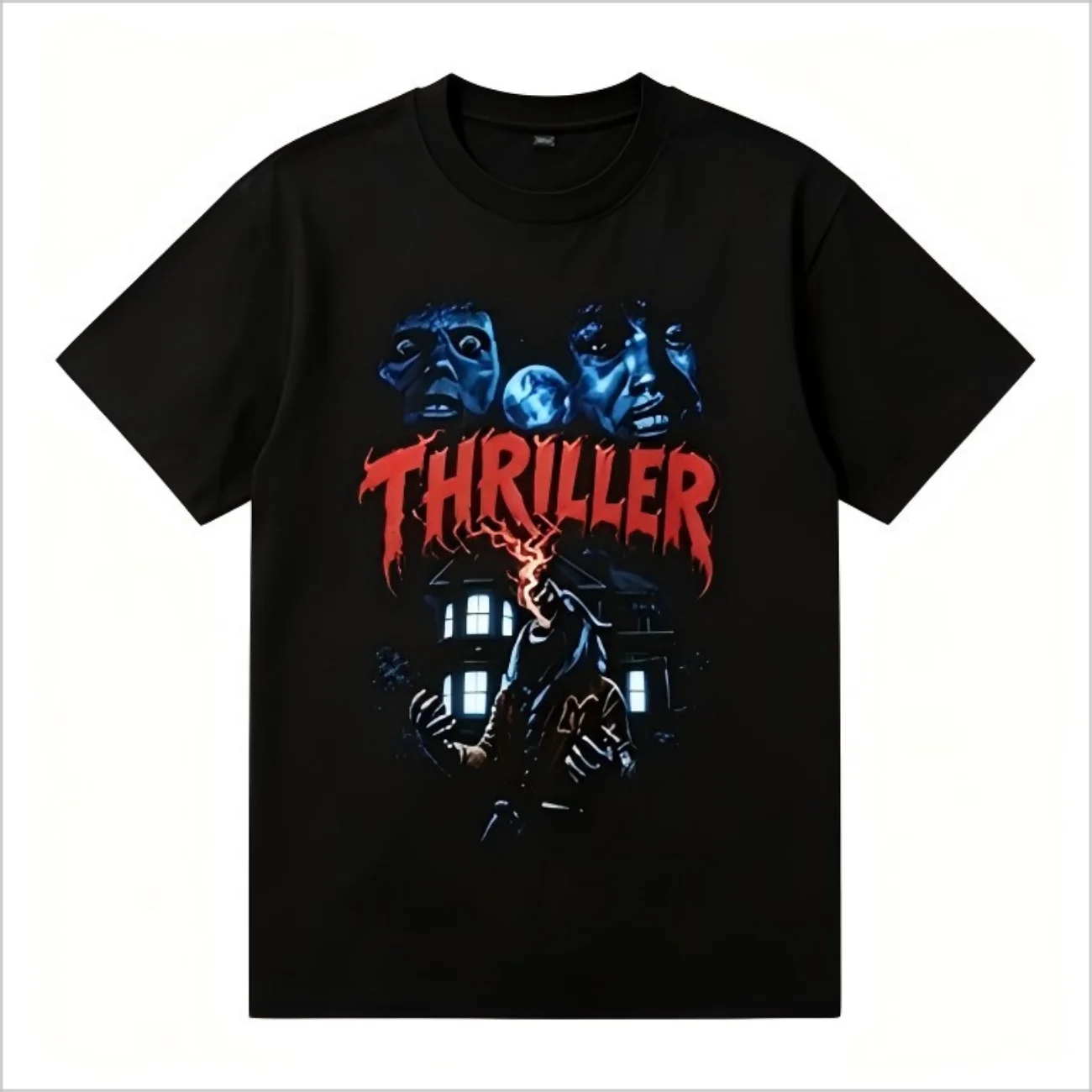 Vintage King Of Pop Graphic Tee, Retro 80s 90s Dance Music Icon Print Oversized Short Sleeve T-Shirt