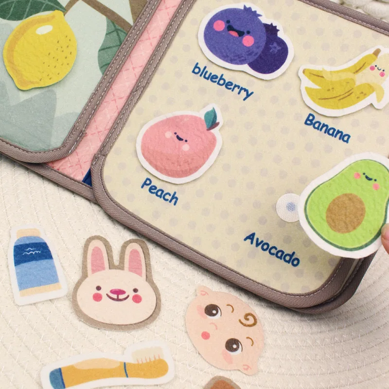 Baby quiet cloth book can not tear baby early education three-dimensional tear book Velcro baby books