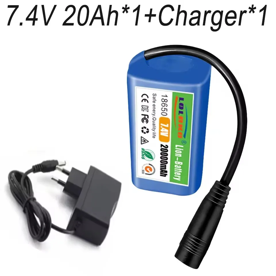 7.4V 20000mAh RC Boats Battery For T188 T888 2011-5 V007 C18 H18 Remote Control Fishing Bait Boat Ship Parts Accessories