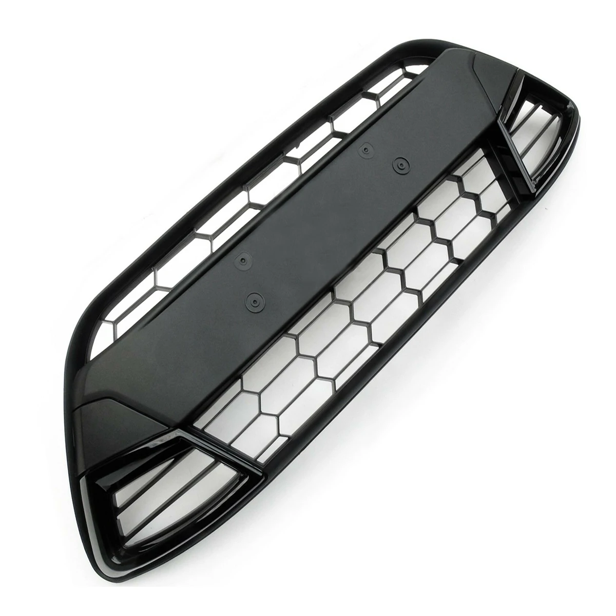 For Ford Fiesta MK7 2008 2009 2010 2011 2012 Front Bumper Grille Black Chrome Honeycomb Mesh Grill Guard Cover